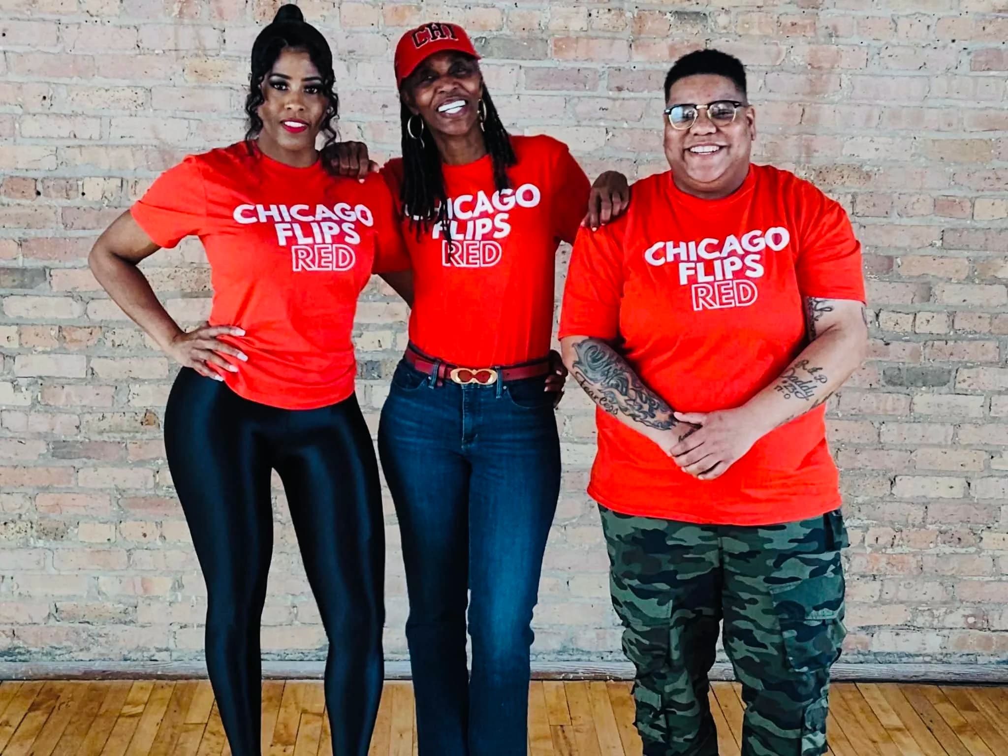 Chicago Flips Red volunteers